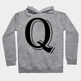 Black letter Q in vintage style Hoodie